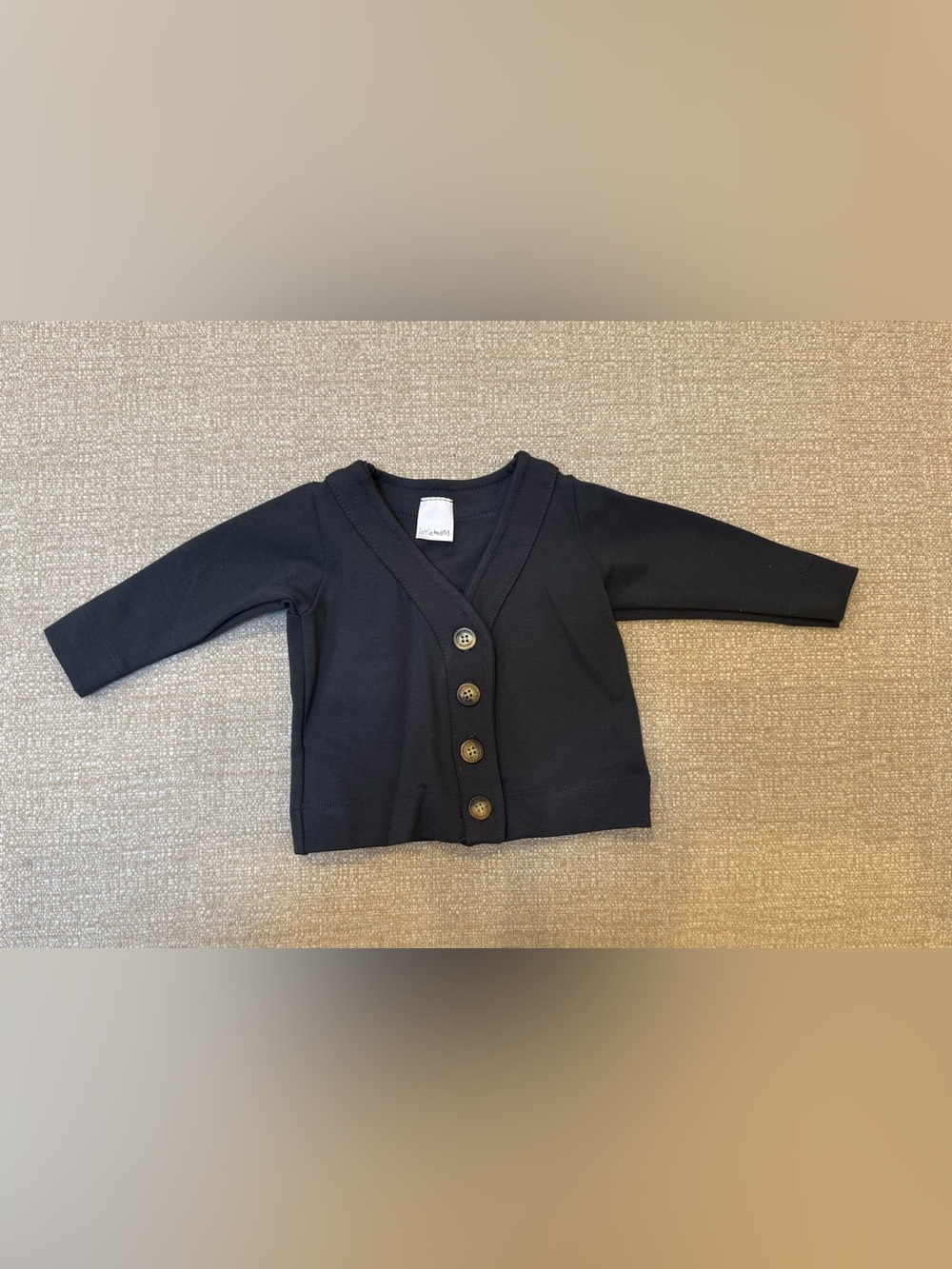 Little Mister Charcoal Gray Baby Cardigan